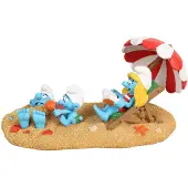 Diverse Smurfette And Baby Smurf On The Beach Figur