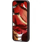 dbramante1928 Barcelona - Bagsidecover til mobiltelefon - 100 % bionedbrydeligt plantebaseret materiale - mørk chokolade - for Apple iPhone 12, 12 Pr