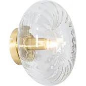 QAZQA Smart væglampe guld med glas inkl. WiFi P45 - Ayesha