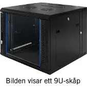 Toten 19 Komutacinė spinta , System Z, 15U, 600x600, stiklinės durys, iki 60kg, juoda / ZS66156001 / 19-Z6615