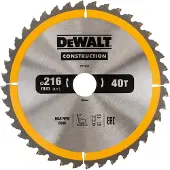 DeWalt DT1953-QZ Byggesirkelsavklinge 216 x 30 mm x 40 tænder