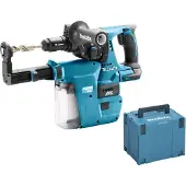 Makita DHR243ZJW Akumuliatorinis perforatorius, 18 V, SDS-PLUS, 2,0J LED, VACUUM, Be akumuliatorių ir kroviklio!