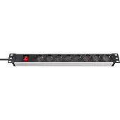 Brennenstuhl 2 m", "19" Premium Alu-Line stikkontakt 8-vejs
