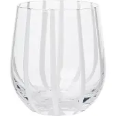 Broste Copenhagen Stripe drikkeglas 35 cl Clear/White stripes
