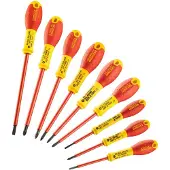 Stanley Set med 10 skruvmejslar - FATMAX - FMHT62573-0 - Isolerad 1000V - Elektriker + Phillips + Pozidriv + Tester