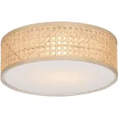 QAZQA Oriental loftslampe rattan 30 cm - Tromma