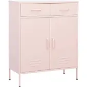 vidaXL skab lyserødt 80x35x101,5 cm stål