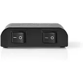 Nedis 2-ports Højttalerkontrolboks Med Terminalklemmer 150w/kanal Aluminium