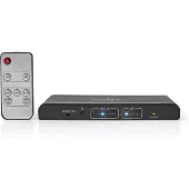 Nedis Hdmi-lyduddrager 2xhdmi Ind Til Hdmi Toslink 2xrca Ud 4k Metal 3.5 Mm 60hz