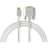 Nedis Guld Cctb34800al20 Hdmi-kabel Hdmi-dvi-d 24+1-benet Han 2560x1600 Afskærmet Flettet 2 M
