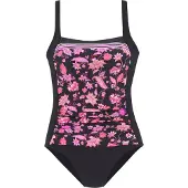 LASCANA Badedragt orange / pink / sort / hvid