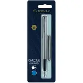 Waterman Allure fyldepen | Rustfrit stål | Fin Nib | Blåt blæk
