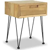 vidaXL sengebord 40 x 30 x 50 cm massivt teaktræ