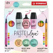 Stabilo Pastel Love, sæt med 18 ass. penne