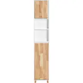 SoBuy Vaskemaskineskab BZR74-W, Hvid-Naturlig