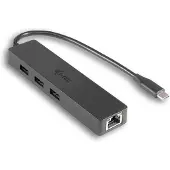 I-Tec USB C Slim 3-port HUB with Gigabit Ethernet adapter - Hub - 3 x SuperSpeed USB 3.0 + 1 x 10/100/1000 - desktop