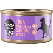 Cosma DUO Layer 24 x 70 g - Tunmousse med Sardinerstykker
