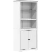 vidaXL Bogreol Bodo 82x40x173 Cm Massivt Fyrretræ - Hvid
