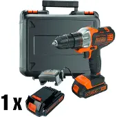 Black & Decker MT218K-QW, Borring, Sort, Orange, 8500 OPM, 800 OPM, Batteri, Lithium-Ion (Li-Ion)