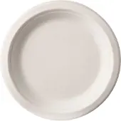 Papstar 81327, Plade, Rund, Sukkerrør, Hvid, Monokromatisk, 50 stk