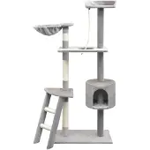 vidaXL kradsetræ til katte med sisal 150 cm grå
