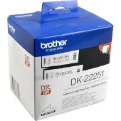 Brother DK22251 - Sort/rød på hvid - Rulle (6,2 cm x 15,24 m) 1 rulle(r) mærkater fortløbende papir
