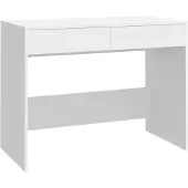 vidaXL skrivebord 101x50x76,5 cm spånplade hvid