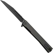 Ocaso Solstice Wharncliffe Black foldekniv, Black Titanium