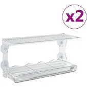 vidaXL foderautomater til vindue 2 stk. 30x12x15 cm akryl