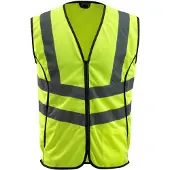 Mascot 50145-977-17 Traffic Vest, Jakke, Ethvert køn, Gul, L, EN ISO 20471 - class 2 Hi-Vis Group C, Polyester