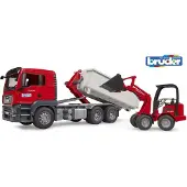 BRUDER Truck w Roll-Off-Container & Schäffer loader