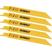 DeWalt DT2361-QZ - Savklinge - for metalrør, metal, plademetal - 5 stykker - længde: 152 mm