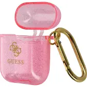 GUESS GUA2UCG4GP AirPods cover pink/pink Glitter Collection