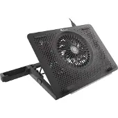 Natec Genesis OXID 450 - Bærbar computer køler måtte - med 2-port USB-hub - 15.6 - 140 mm/60 mm - sort
