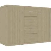 vidaXL Skænk 88x30x65 Cm Konstrueret Træ - Sonoma-eg