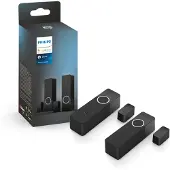 Philips Hue Secure Contact sensor - Dør- og vinduessensor - trådløs - ZigBee - sort (pakke med 2)