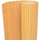 vidaXL dobbeltsidet havehegn PVC 90 x 300 cm gul