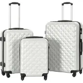 vidaXL kuffertsæt i 3 dele hardcase ABS sølvfarvet