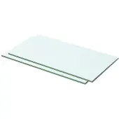 vidaXL hylder 2 stk. glaspanel 50 x 20 cm klar