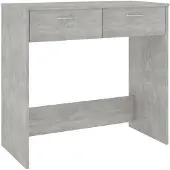 vidaXL skrivebord 80x40x75 cm spånplade betongrå