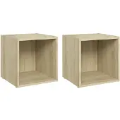 vidaXL TV-Bord 37x35x37 Cm Konstrueret Træ - 2 / Sonoma-eg