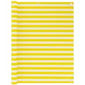 vidaXL altanafskærmning 120x600 cm HDPE gul og hvid