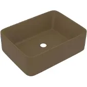vidaXL luksushåndvask, mat creme, 41x30x12 cm, keramik