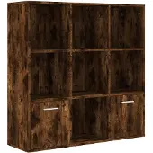 vidaXL bogreol 98x30x98 cm røget egetræsfarve