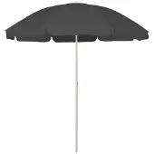 vidaXL strandparasol 240 cm antracitgrå