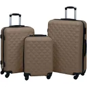 vidaXL kuffertsæt 3 stk. hardcase ABS brun