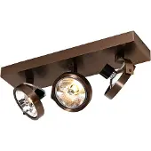 QAZQA Design Spotlight mørk bronze 3-lys drejelig og vippelig - Go
