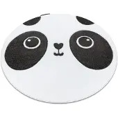 Rugsx Tæppe PETIT PANDA hjul hvid cirkel 160 cm