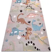 Rugsx Tæppe FUN Dino til børn Dinosaurer beige 120x170 cm