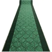 Rugsx Runner anti-slip LIŚCIE blade, gummi grøn 100cm 100x450 cm